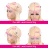 Rosabeauty HD Transparent 13x6 613 Body Wave Honey Blonde Lace Frontal Human Hair Wig Brazilian 13x4 Lace Front Wigs For Women