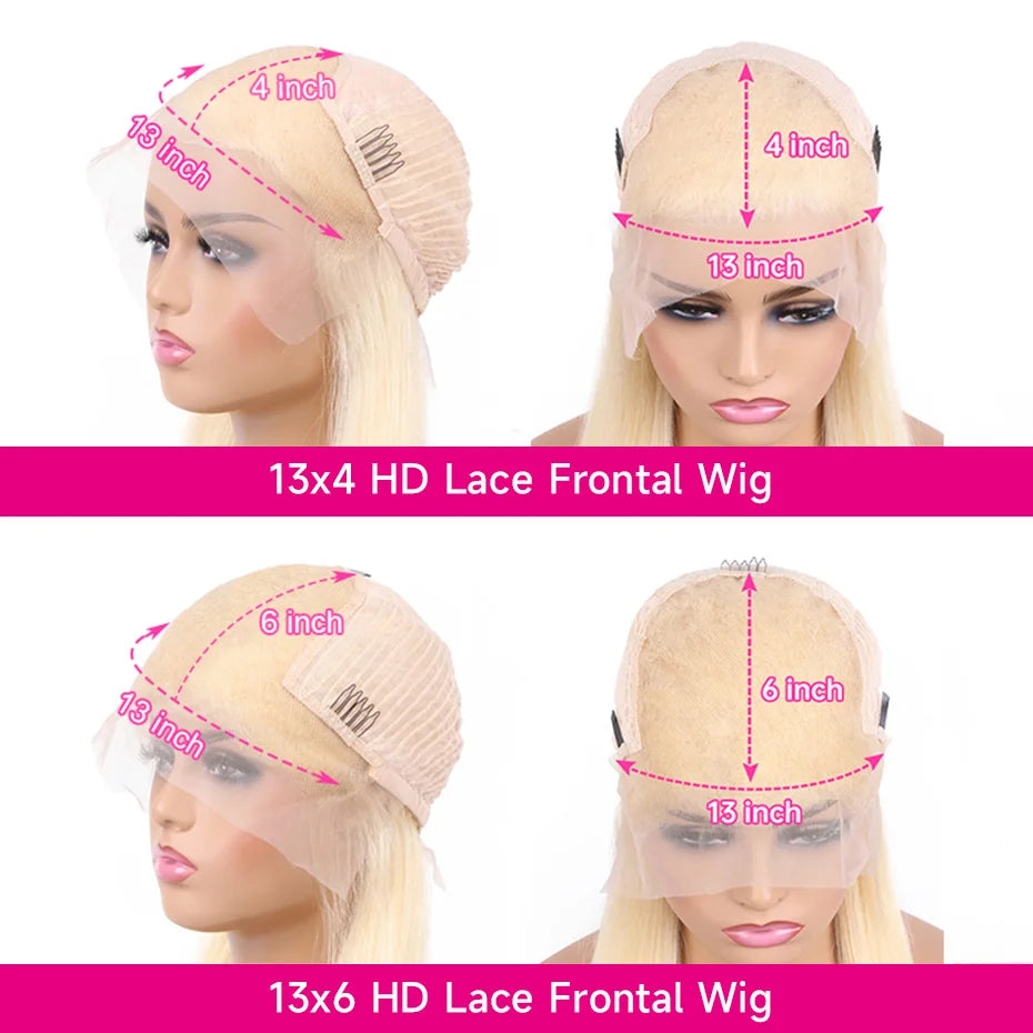 Rosabeauty HD Transparent 13x6 613 Body Wave Honey Blonde Lace Frontal Human Hair Wig Brazilian 13x4 Lace Front Wigs For Women
