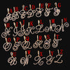 New Cursive Letters Cubic Zirconia Chain Intial Name Necklace Hip Hop Jewelry Gold Silver Color CZ 26 Alphabet Pendant Necklaces