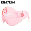 Y2k Oversized Sports Sunglasses Women 2000's Wrap Around Shield Goggle Men 2024 Luxury Brand Trends Punk Sun Glasses Male Oculos