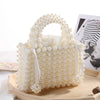 Edle Kristallperlen-Abendtasche Hochzeit Clutch mit Perlenkette Neue handgefertigte Perlenketten-Umhängetasche Handtasche Abendkleidtasche
