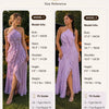Chic pleated halter neck long vacation dress high quality purple strapless Lotus Edge Maxi Dress 2026 New Lady Vacation Gowns