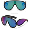 New Fashion Personality Hip Hop Cool Cyberpunk Sunglasses with Large Frame UV400 Anti UV Eyeglasses Oculos De Sol Feminino