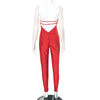 Black White Red Streetwear Tunics High Waist Overalls New Women Backless One Piece Jumpsuits Sexy Sleeveless Strapless Playsuits