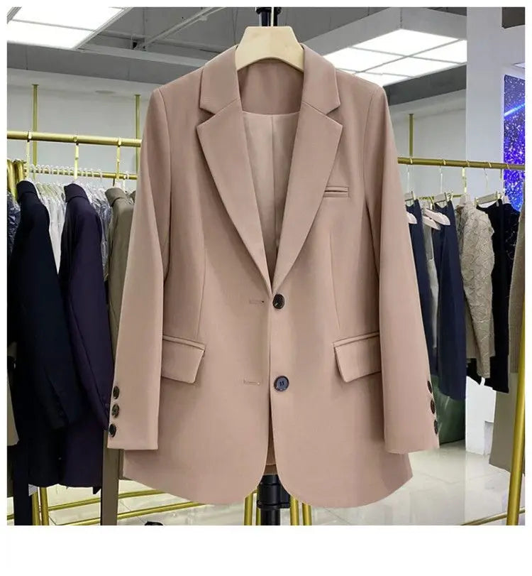 Candy Color Blazer Women Clothing Trends Long Sleeves Blazers Chic Office Ladies Jackets Luxury High-end Coat Vestido Outerwear