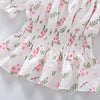 Sweet Broken Flower Slash Neck Women Blouse Agaric Edge Pleat Design Slim Elastic Waist Cropped Top Cute Chiffon T-shirt Summer