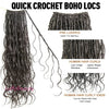 Body Wave Pre-Looped Crochet Boho Locs With Human Hair Curls Goddess Locs Body Wave Full Ends Hair Extensions For Black Women
