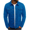 Herren Jeansjacke M-4XL Herbstkleidung Modejacken Einfarbig Business Casual Multi-Taschen Langarm Top Streetwear