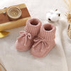 Baby Schuhe Baumwolle Gestrickte Neugeborene Mädchen Jungen Stiefel Mode Einfarbig Warme Kleinkind Kind Slip-On Bettschuhe Handgemacht 0-18M Fußbekleidung
