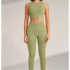 Yoga Clothing Set Women's High Waisted Leggings and Top Two Piece Seamless Fitness Exercise Clothing Fitness Workout Underwear
