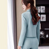 Solid Suits for Women 2024 Spring Fashion Office Ladies Long Sleeve Double Breasted Short Tops Chic Slim High Waisted Pant Suits
