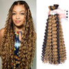 Synthetic Bulk hair for Braiding Wet and Wavy Micro Braiding No Weft Faux Deep Wave Braiding Hair Extensions for Box Boho Braids