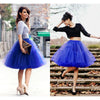 Multi-layer Tulle Tutu Skirts Fuchsia 6 Layers Fluffy Petticoat Underskirt Princess Ball Gown Women Halloween Party Skirt