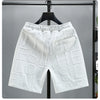 Neue Mode gestrickte Shorts Herren Bequemer elastischer Bund Kleidung Männliche atmungsaktive kurze Hosen Übergröße