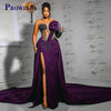 Prowinea Classic Mermaid Prom Dress Crystals Pleat Sweep Train Gala Formal Party Gown Vestidos De Fiesta Customized Plus Size