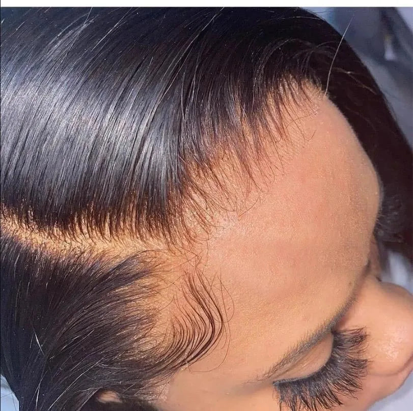 Peruanisches Haar 4x4 Lace Closure Vorgezupft Glattes Haar 13x4 HD Transparente Lace Frontal 100% Echthaar Natürlicher Haaransatz