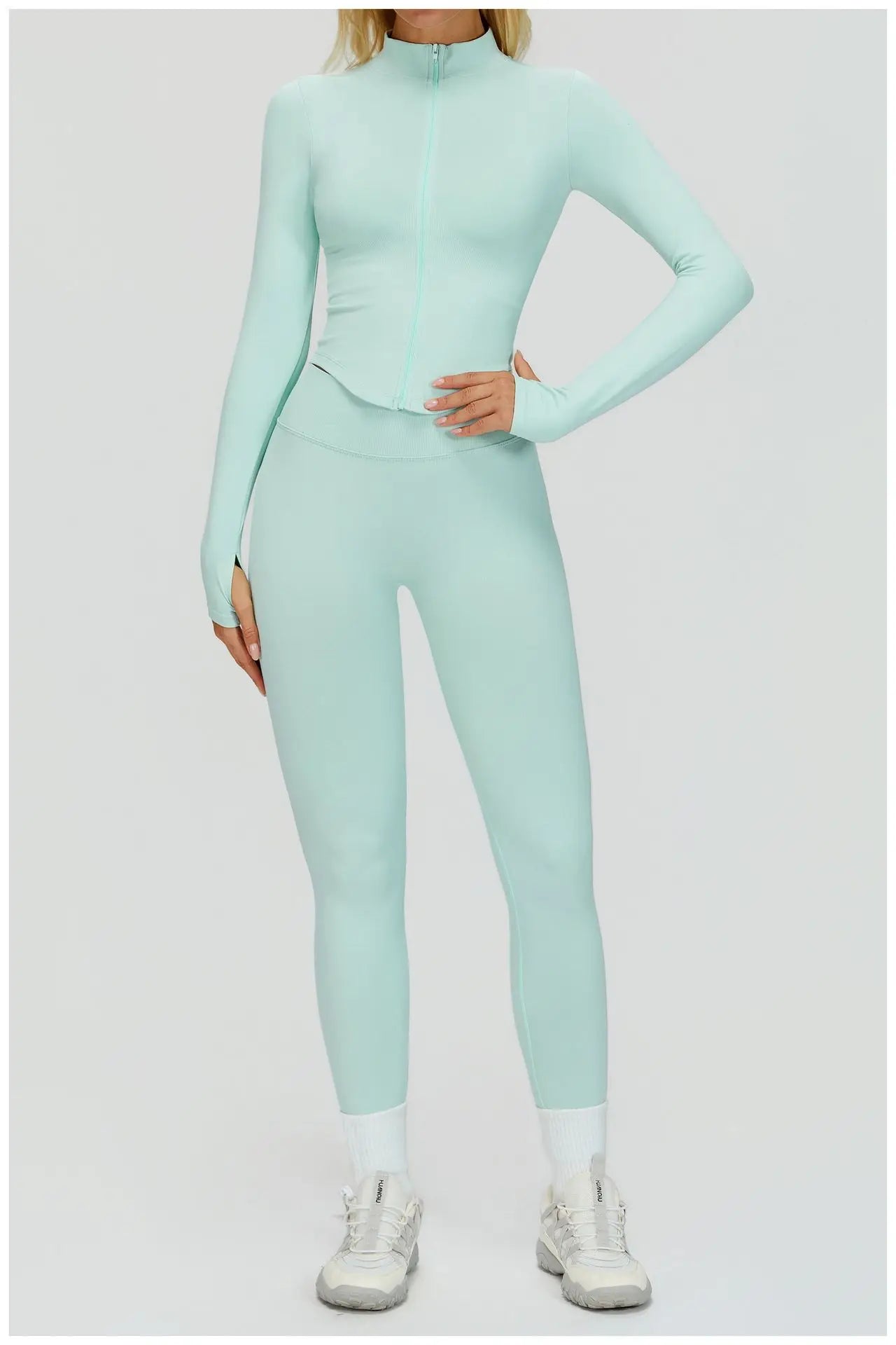 SWELTERING 2/3PCS Seamless Yoga Set Gym Clothes Sportswear Fitness Suits Women Workout Bra Crop Top Long Sleeve Sports Suits