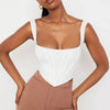 Giyu Sexy Camis Bandage Lace Up Corset Crop Tops Women 2025 Summer Elegant White Camisole Off Shoulder Backless Blusas Femme