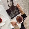 Bella Champagne Glitter Evening Dresses Vneck A-line Wedding Dress Elegant Floor-Length Long Shawl Customized Vestidos De Fiesta