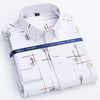 Men's Print Shirt Autumn Spring Long Sleeve Thin Non Iron Fashion Business Causal Social Anti-wrinkle Plaid Slim Fit Chemise Hom