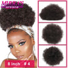 Synthetic Afro Puff Drawstring Ponytail Hair Bun 10 Inch Short Afro Kinkys Curly Afro Bun Extension Hairpieces Large Size