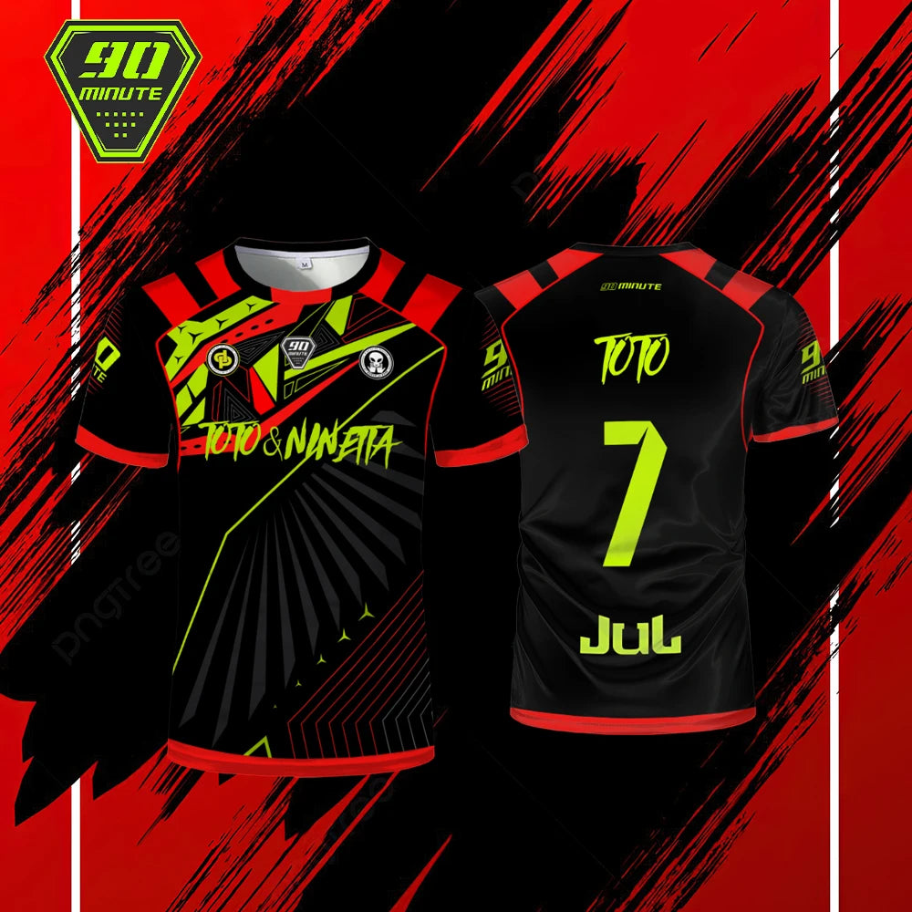 Summer Hot Maollot Jul T-shirt 90 Minute Sports Breathable Jersey Outdoor Quick-drying Football Shirt Men's Custom Tops Purchase