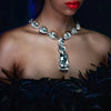 Shine Rhinestones Oversized Crystal Pendant Necklace for Women Luxury Big Square Statement Necklaces Free Shipping Accessories
