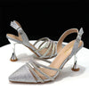 Venus Chan 2023 Newest INS Style Orange Color Elegant High Heels Nigeria Popular Design African Ladies Shoes And Bag Set