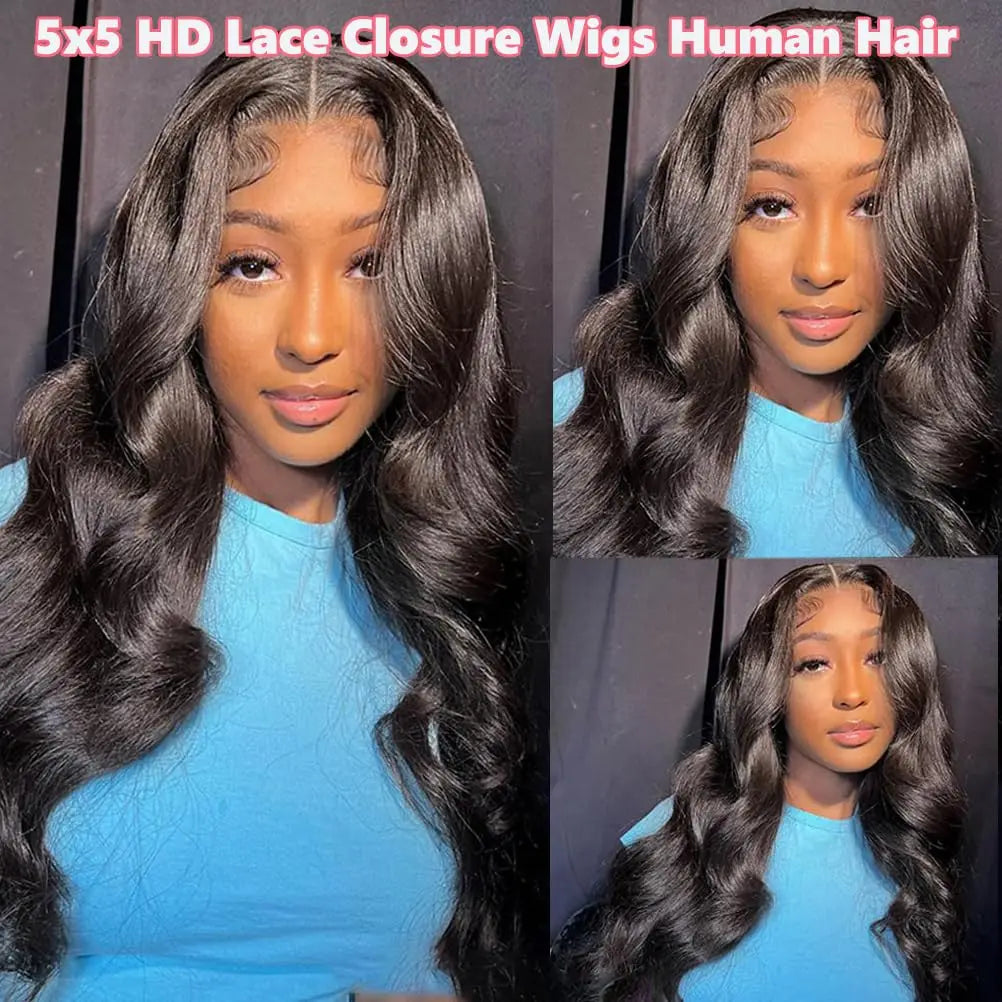 34 32In Body Wave Human Hair Lace Frontal Wigs 13x4 13x6 Transparent Lace Front Wig For Women 6x4 5x5 Glueless Wig Human Hair
