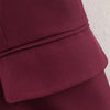 Elegant Blazers Women Office Wear Burgundy Long Blazer 2025 New Spring Casual Loose Suit Jackets Long Sleeve Business Outerwear