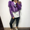 GO BALLISTIC YA Ladies' Genuine Leather Jacket with Fur Sleeve Women's Natural Lambskin Outfit