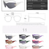 Sports Punk Sunglasses Goggle Y2k Luxury Brand Designer Sun Glasses Shades One Piece Around Eyewear Female Five Star Eyeglasses