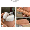 Bow Knot Short Ankle Snow Boots Women Winter Plush And Thick Insulation Waterproof PU Cotton Household Shoes Home Slipper Women