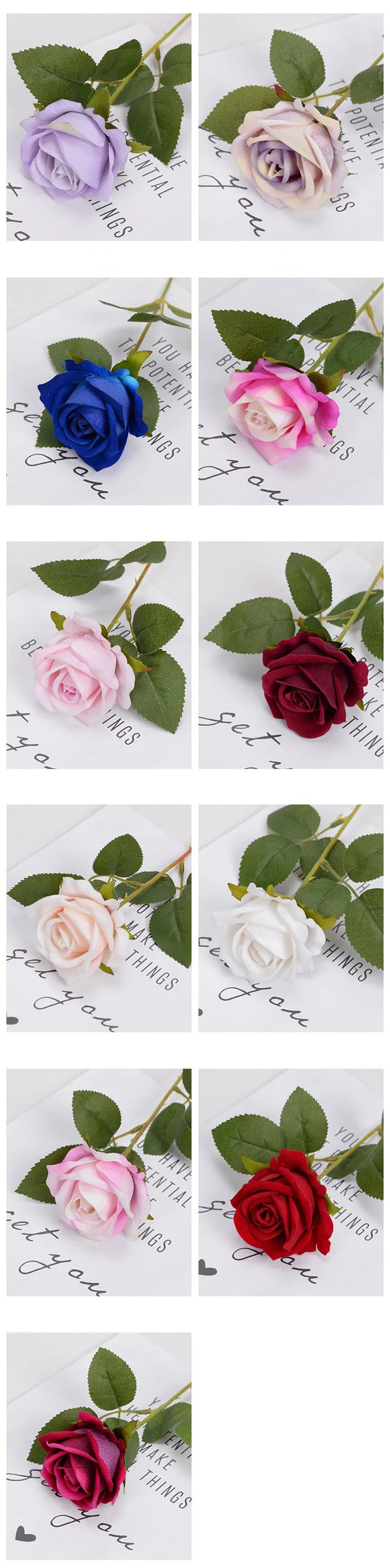 3/5/10/20 Stk. Rosen Künstliche Blumen Rosenzweig Künstliche Rote Rosen Realistische Kunstrosen für Hochzeits-Heimdekoration