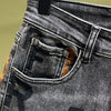 Herren Jeans Bestickte Beinschlankmachende Hose Lässige Streetwear Vielseitige Personalisierte Bleistifthose Herrenbekleidung Frühjahr 2024 Neu