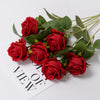 3/5/10/20 Stk. Rosen Künstliche Blumen Rosenzweig Künstliche Rote Rosen Realistische Kunstrosen für Hochzeits-Heimdekoration