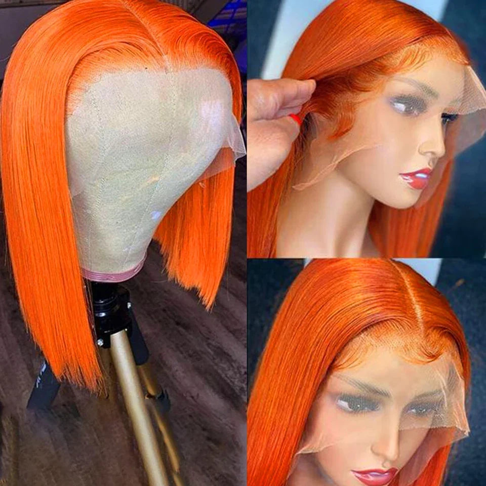 Peruanische Highlight P4/27 Bob Lace Front Perücken 100% Echthaar Perücken Bob Lace Perücken für Frauen Ombre Blonde Glatte Lace Closure Perücke