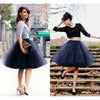 Multi-layer Tulle Tutu Skirts Fuchsia 6 Layers Fluffy Petticoat Underskirt Princess Ball Gown Women Halloween Party Skirt