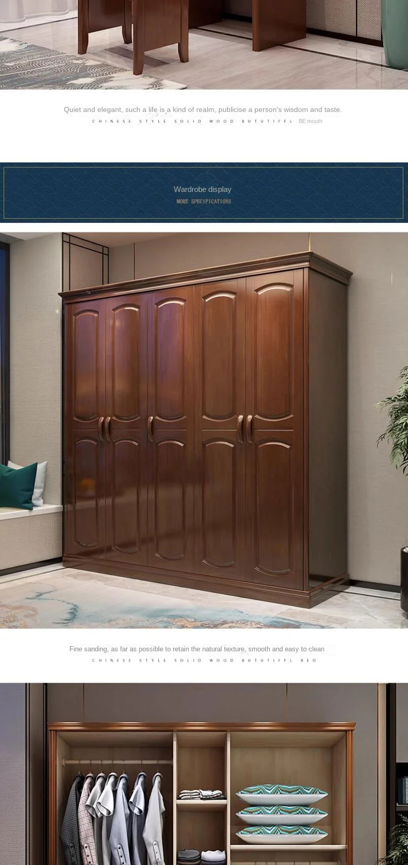 Europäisches Luxus-Schlafzimmer-Set, weich, modern, High-End-Aufbewahrung, Queen-Size-Schlafzimmer-Set, Holz, cool, Apartment, Möbel für Schlafzimmer