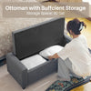 Redlife 47,8'' Aufbewahrungs-Ottomane, klappbare Aufbewahrungsbank mit aufklappbarem Deckel und sicheren Scharnieren für Wohnzimmer, Schlafzimmer, Eingangsbereich