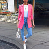 Women Fashion Solid Casual Suit Office Wear Vintage Long Sleeves Coat Spring Autumn Lady Jackets Blazers Jacket Lapel Outerwears