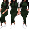 European and American women's fashion white stripe dress