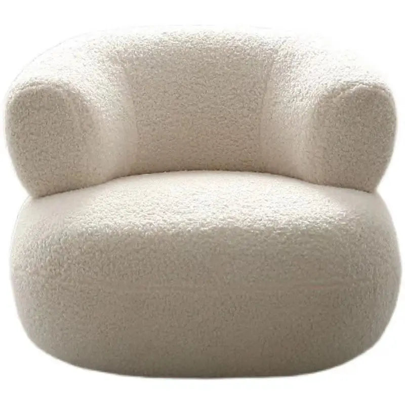Kleines Wohnzimmer Balkon Freizeit kleines Sofa Lammwolle Einzelsessel Ins-Stil Faul Sofa Stuhl