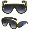 Oversized Wellen-Masken-Sonnenbrille Einteilige Damen-Sport-Y2K-Punk-Sonnenbrille für Damen 2024 Luxusmarke Steampunk-Brillen-Goggle