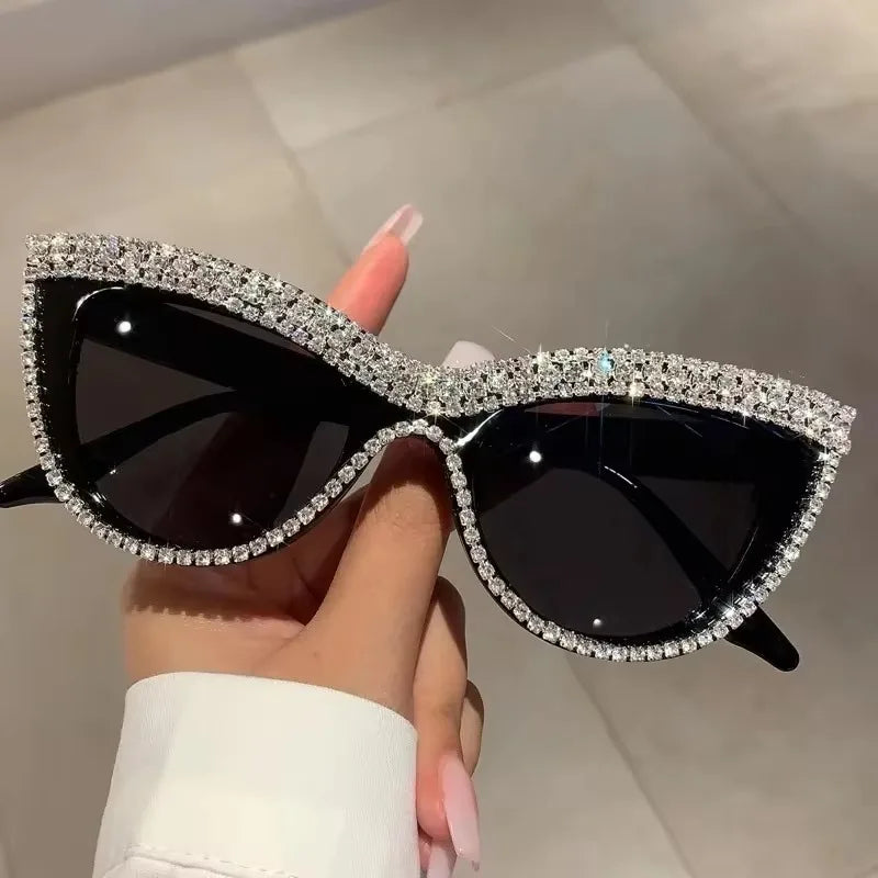 Blumen Katzenaugen Retro Strass Sonnenbrille für Damen Elegant Fashion Herren Trend Designer Outdoor Party Sonnenbrillen Eyewear