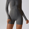 Summer Zipper Workout Jumpsuit Sports Overalls Women Gym Clothing Running Fitness Suits Gym Tracksuit Short Sportswear Yoga Set