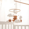 Baby-Kinderbett-Mobile-Rassel-Spielzeug 0-12 Monate Säugling Weicher Filz Teddy Samt Rosa Bär Bettglocke Hängendes Spielzeug Halterung Babybett Mädchen Spielzeug