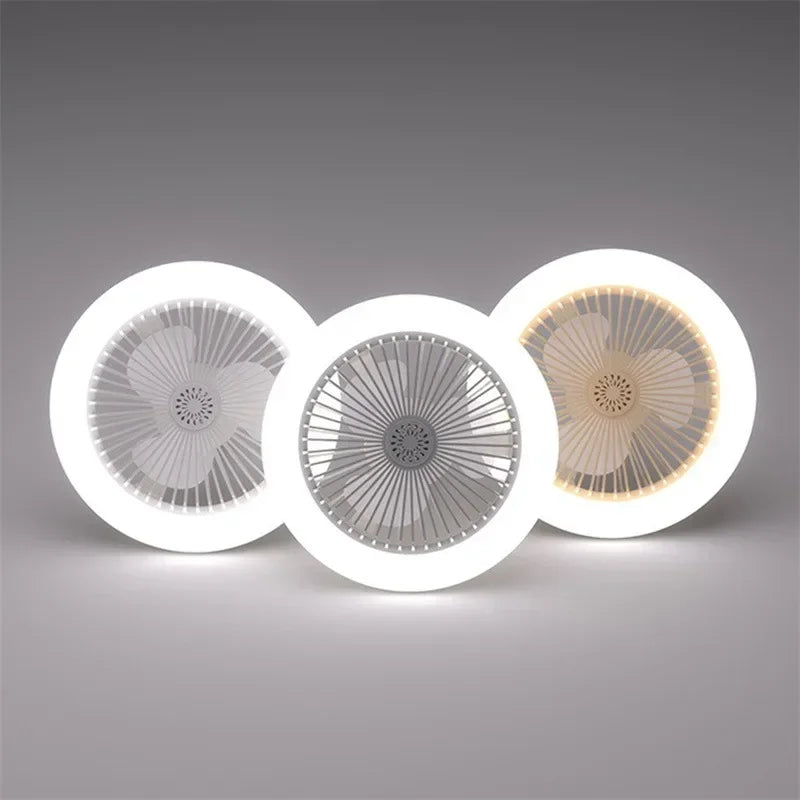 Ceiling Fan with Lighting Lamp Converter Base with Remote Control Ceiling Fan Lamp for Bedroom Living Home Silent 3 Speed