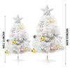 Hot Sale 45/60cm Christmas Tree With lights White/Pink Christmas Tree With Star Christmas Miniature Pine With Ornaments