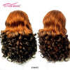 100 % vietnamesische Echthaarperücken, 250er Dichte, Ombre, Double Drawn, Bouncy Curly, Loose Wave, 13x4 HD Lace Front, klebefreie Perücke, vorgezupft